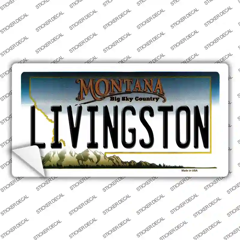 Livingston Montana State Novelty Sticker Decal