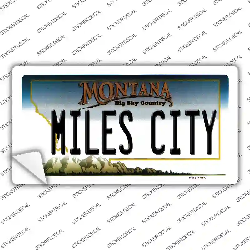 Miles City Montana State Novelty Sticker Decal Small