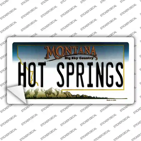 Hot Springs Montana State Novelty Sticker Decal Small