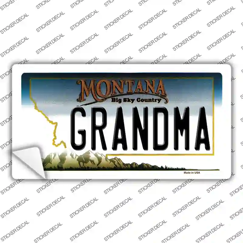 Grandma Montana State Novelty Sticker Decal Small