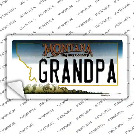 Grandpa Montana State Novelty Sticker Decal Small