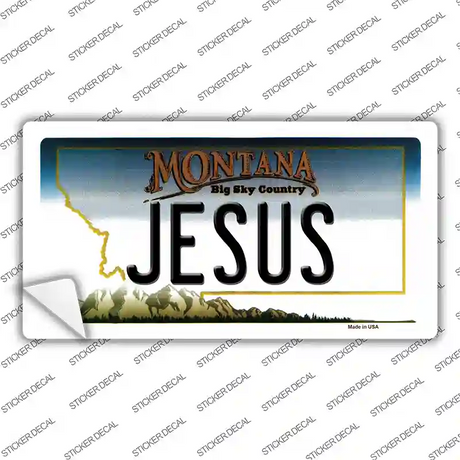 Jesus Montana State Novelty Sticker Decal Small