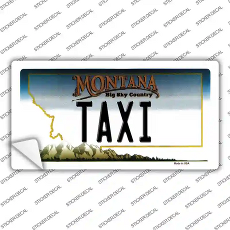 Taxi Montana State Novelty Sticker Decal Small