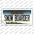 Snow Boarder Montana State Novelty Sticker Decal Small