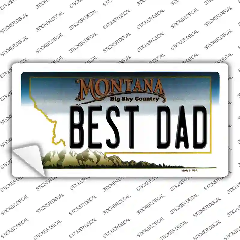 Best Dad Montana State Novelty Sticker Decal
