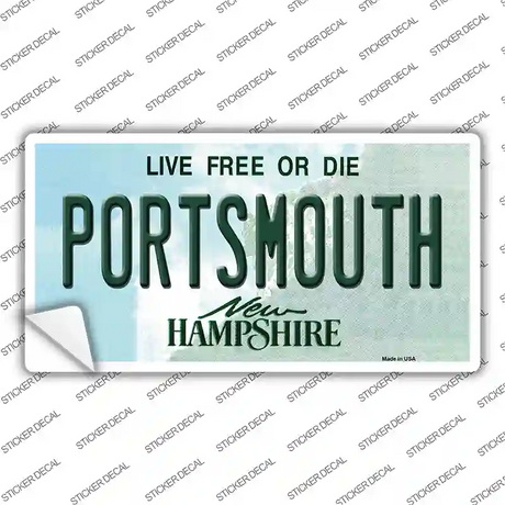 Portsmouth New Hampshire State Novelty Sticker Decal Small