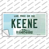 Keene New Hampshire State Novelty Sticker Decal Small