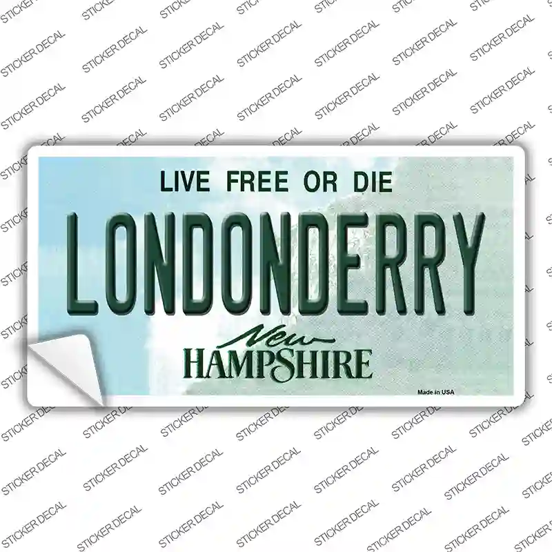 Londonderry New Hampshire State Novelty Sticker Decal Small