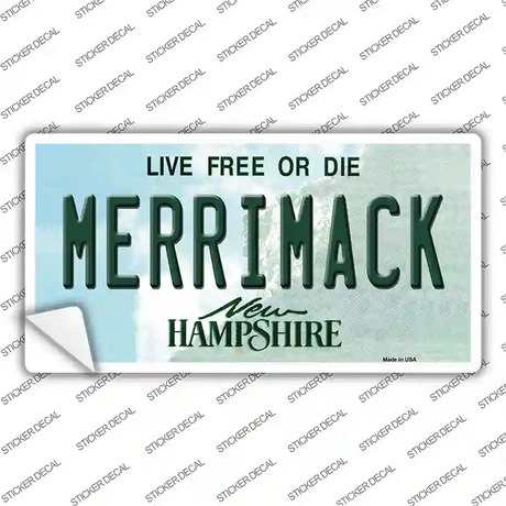 Merrimack New Hampshire State Novelty Sticker Decal Small