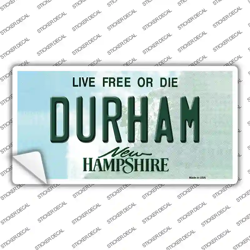 Durham New Hampshire State Novelty Sticker Decal Small