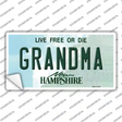 Grandma New Hampshire State Novelty Sticker Decal Small