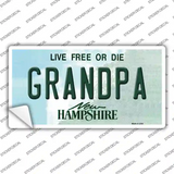 Grandpa New Hampshire State Novelty Sticker Decal Small