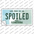 Spoiled New Hampshire State Novelty Sticker Decal Small