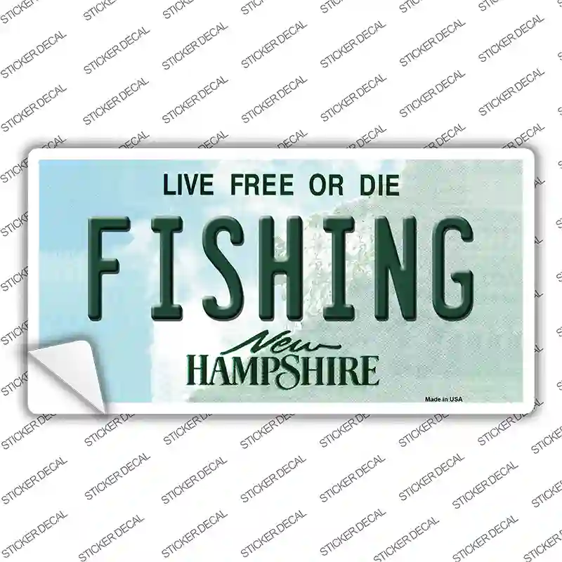 Fishing New Hampshire State Novelty Sticker Decal Small