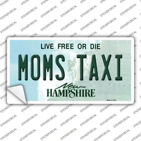 Moms Taxi New Hampshire State Novelty Sticker Decal Small