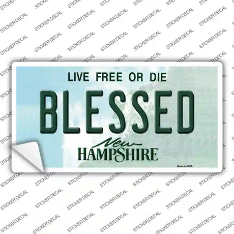 Blessed New Hampshire State Novelty Sticker Decal Small