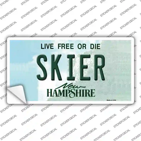 Skier New Hampshire State Novelty Sticker Decal Small