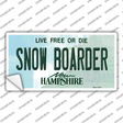 Snow Boarder New Hampshire State Novelty Sticker Decal Small