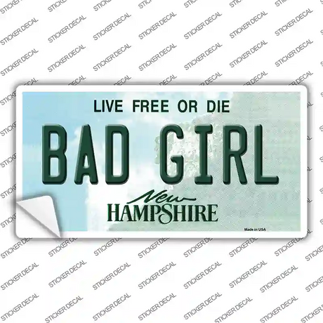 Bad Girl New Hampshire State Novelty Sticker Decal Small