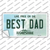 Best Dad New Hampshire State Novelty Sticker Decal Small