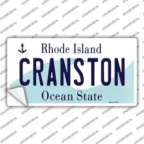 Cranston Rhode Island State Novelty Sticker Decal Small