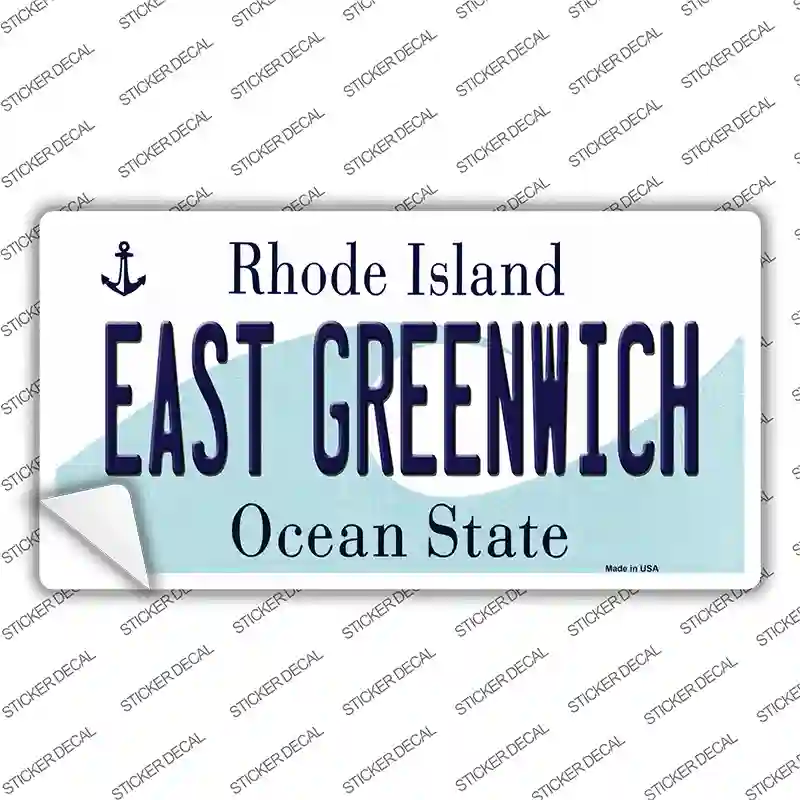 East Greenwich Rhode Island State Novelty Sticker Decal