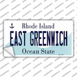 East Greenwich Rhode Island State Novelty Sticker Decal Small