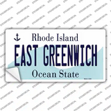 East Greenwich Rhode Island State Novelty Sticker Decal Small