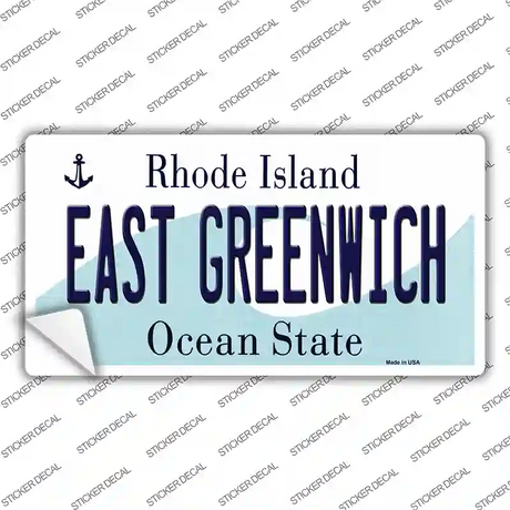 East Greenwich Rhode Island State Novelty Sticker Decal Small