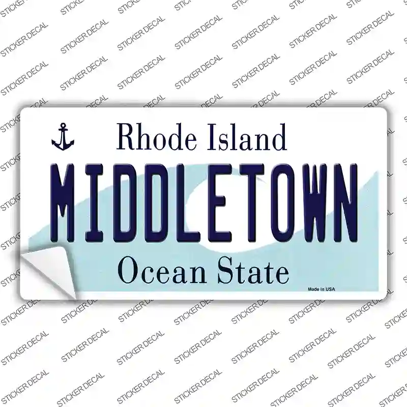 Middletown Rhode Island State Novelty Sticker Decal