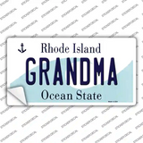 Grandma Rhode Island State Novelty Sticker Decal Small