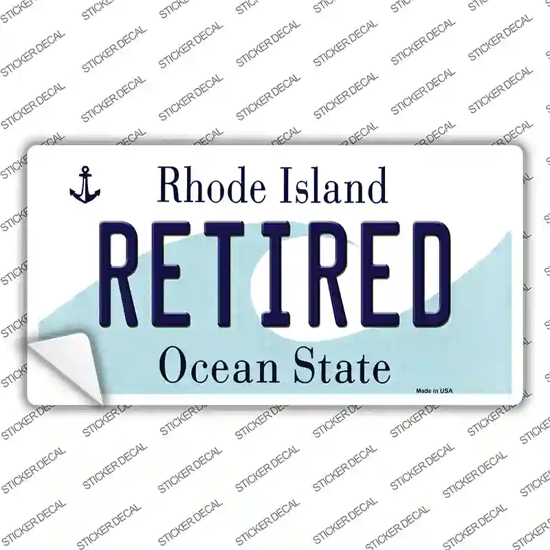 Retired Rhode Island State Novelty Sticker Decal Small