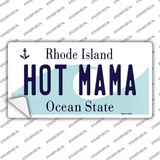 Hot Mama Rhode Island State Novelty Sticker Decal Small