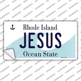 Jesus Rhode Island State Novelty Sticker Decal Small