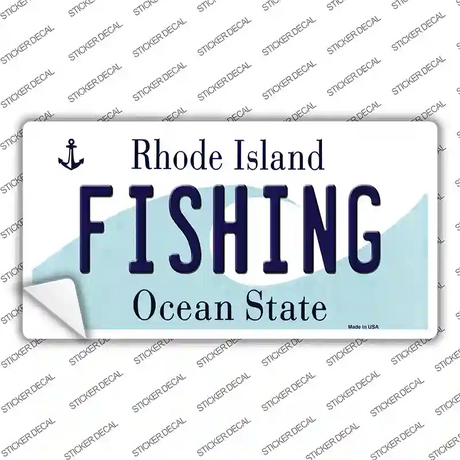 Fishing Rhode Island State Novelty Sticker Decal Small