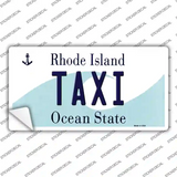 Taxi Rhode Island State Novelty Sticker Decal Small