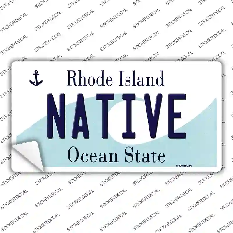 Native Rhode Island State Novelty Sticker Decal Small