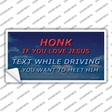 Honk If You Love Jesus Novelty Sticker Decal Small