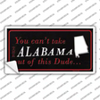 Alabama Dude Novelty Sticker Decal Small