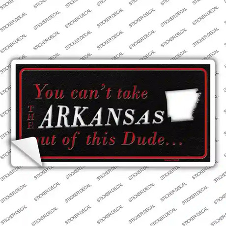 Arkansas Dude Novelty Sticker Decal Small