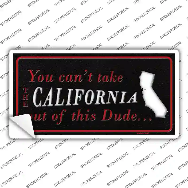 California Dude Novelty Sticker Decal Small