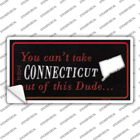 Connecticut Dude Novelty Sticker Decal Small