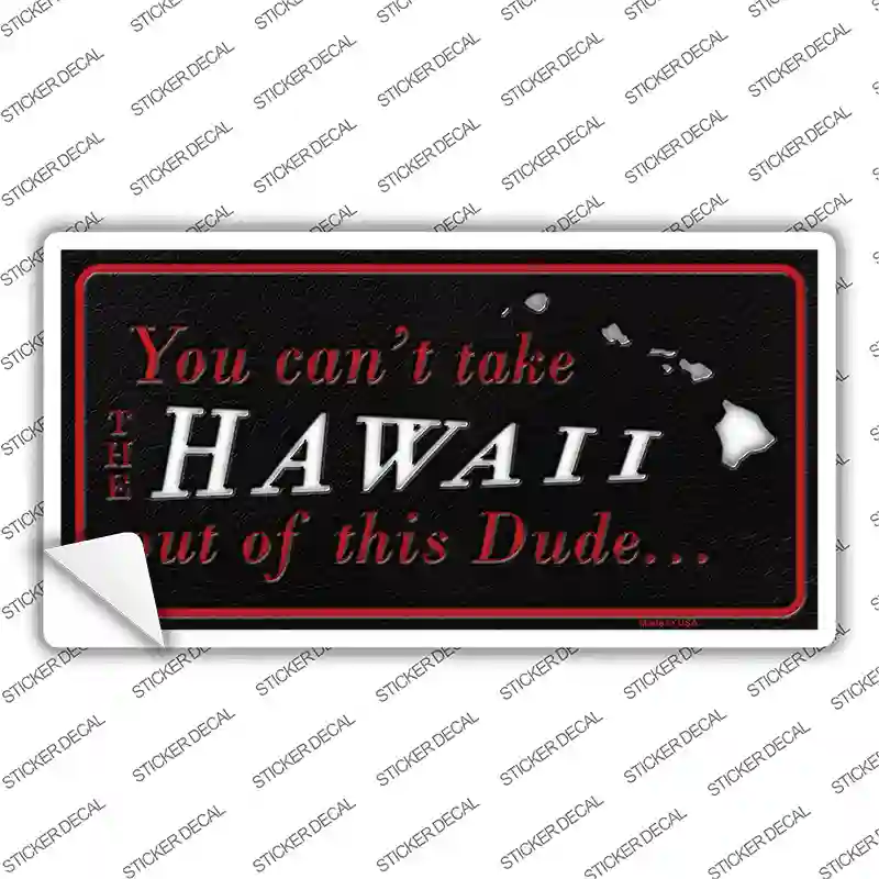 Hawaii Dude Novelty Sticker Decal Small