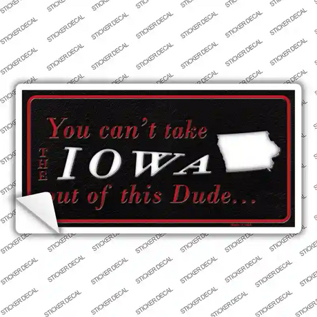 Iowa Dude Novelty Sticker Decal Small