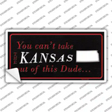 Kansas Dude Novelty Sticker Decal Small