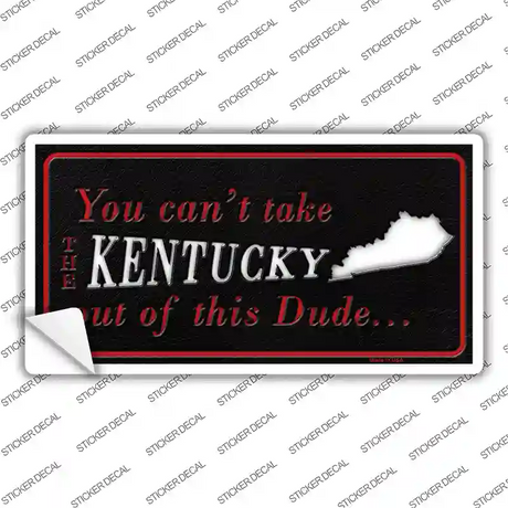 Kentucky Dude Novelty Sticker Decal Small