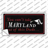 Maryland Dude Novelty Sticker Decal Small