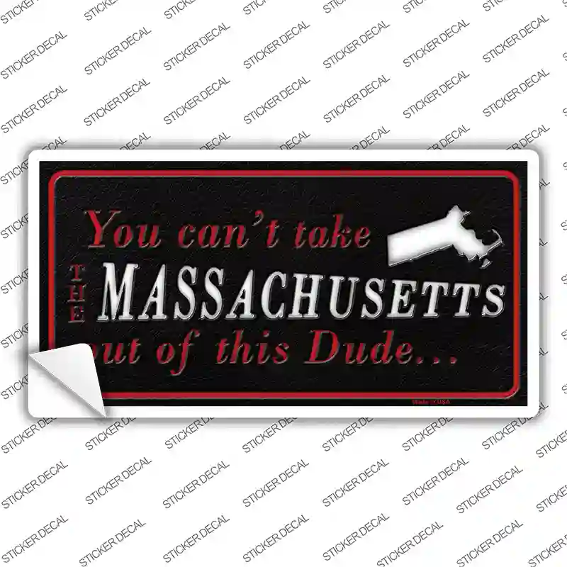 Massachusetts Dude Novelty Sticker Decal Small