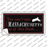 Massachusetts Dude Novelty Sticker Decal Small