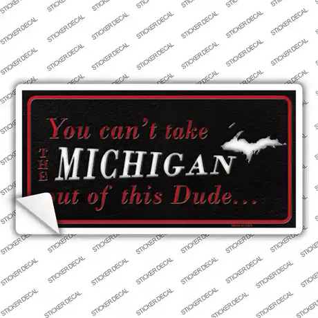 Michigan Dude Novelty Sticker Decal Small